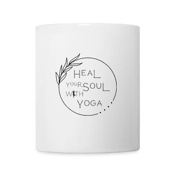 HEALyourSOULwithYOGA - Tasse - Weiß - Vorne