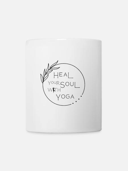 HEALyourSOULwithYOGA - Tasse - Weiß