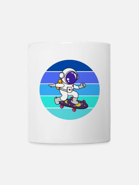 spaceman, astronaute, fusée - Mug blanc - blanc