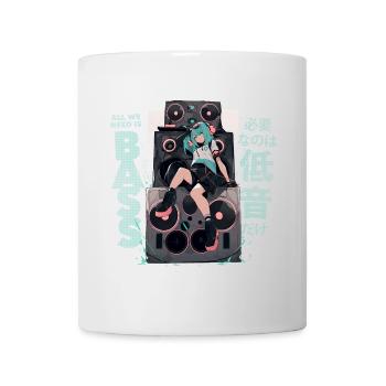 Anime Tower Speaker PA “All We Need is Bass” - Tasse - Weiß - Vorne