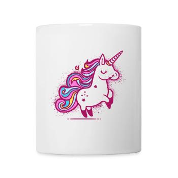 Skurrile Regenbogen Einhorn Illustration - Tasse - Weiß - Vorne