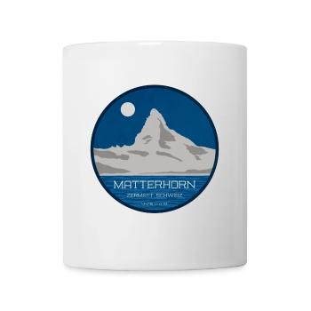 Matterhorn Zermatt graphic with altitude - Mug - white - Front