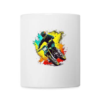 Motocross Farbexplosion - Tasse - Weiß - Vorne