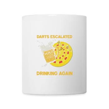 Dart Bier Kneipen Design - Tasse - Weiß - Vorne
