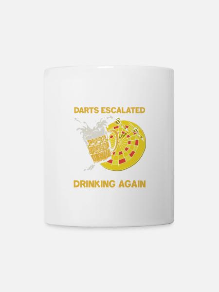Dart Bier Kneipen Design - Tasse - Weiß