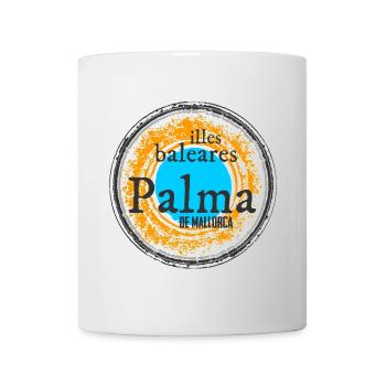 Balearen Insel Palmen Illustration - Palma  - Tasse - Weiß - Vorne