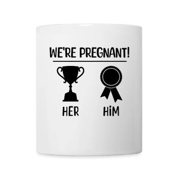 Déclaration des parents Grossesse Famille Bonheur Bébé - Mug blanc - blanc - Devant