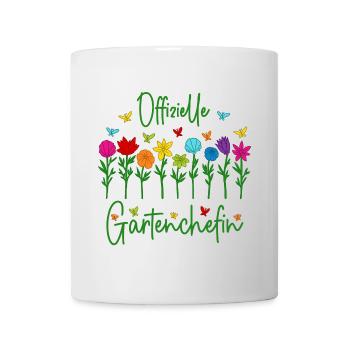 Garten Chefin Gartenarbeit Offizielle Gartenchefin - Tasse - Weiß - Vorne