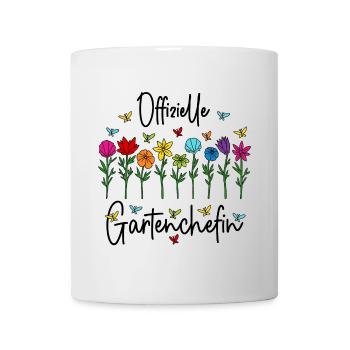 Garten Chefin Gartenarbeit Offizielle Gartenchefin - Tasse - Weiß - Vorne
