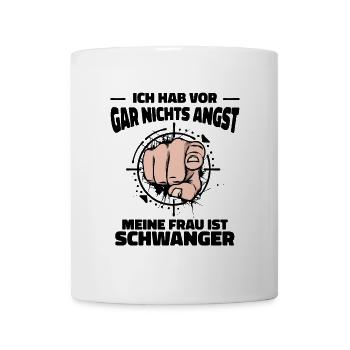 Schwanger Statement Papa Babyglück Familienglück - Tasse - Weiß - Vorne