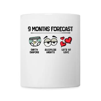 Naissance, Cœur, Enceinte, Déclaration, Parent, Bébé - Mug blanc - blanc - Devant
