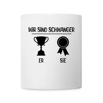 Familienglück Schwangerschaft Schwanger Statement - Tasse - Weiß - Vorne