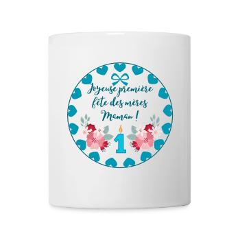 Première fête des mères. Bonne fête maman. - Mug blanc - blanc - Devant