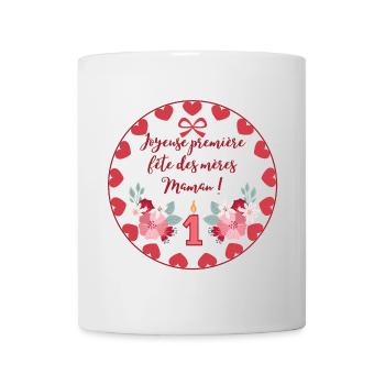 Première fête des mères. Bonne fête maman. - Mug blanc - blanc - Devant