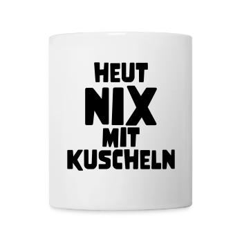 Kuscheln - Tasse - Weiß - Vorne