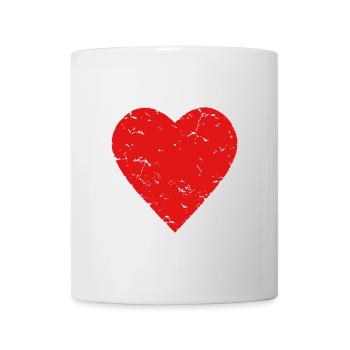 red heart - love - used look - LGBTQ - Mug - white - Front