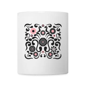 Flower Festival L Schwarz und Pink - Tasse - Weiß - Vorne