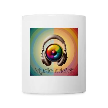 Accro à la musique 02 - Mug blanc - blanc - Devant