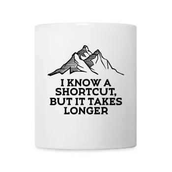 Wanderung Wandern Wanderer Statement Berggipfel - Tasse - Weiß - Vorne