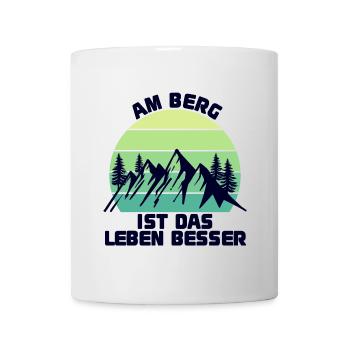 Berge Bergwandern Wandern Naturliebhaber Statement - Tasse - Weiß - Vorne