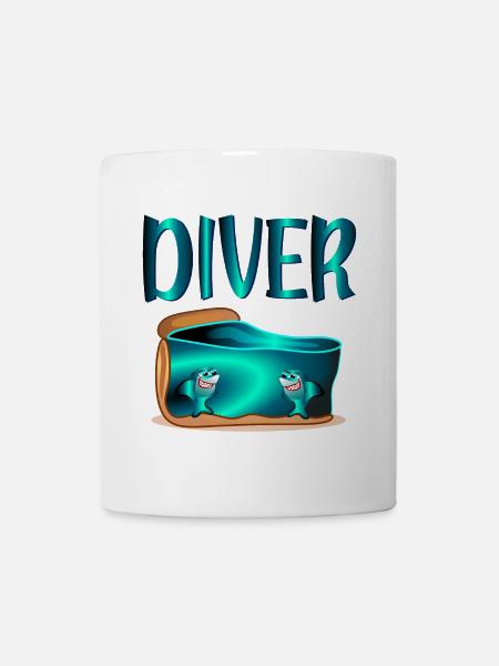 Tauchen – SHARKS CAKE - Tasse - Weiß