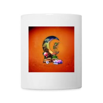 Fairy on the moon coming out of the book - Mug - white - Front