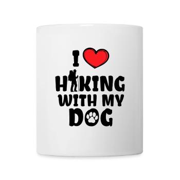 Ich Liebe Wandern Herz Statement Bergsteigen Natur - Tasse - Weiß - Vorne