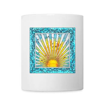 Sunrise with ray pattern - Mallorca Ibiza - Mug - white - Front