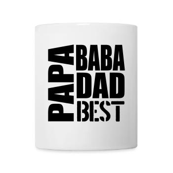Cadeaux pour la fête des pères - PAPA MULTILINGUAL - Mug blanc - blanc - Devant
