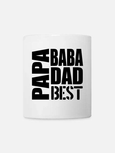 Geschenke zum Vatertag - PAPA MEHRSPRACHIG - Tasse - Weiß