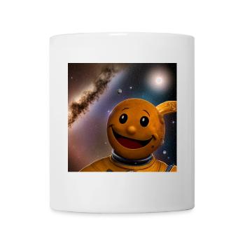 Lächelnder Astro Kosmosfreund - Tasse - Weiß - Vorne