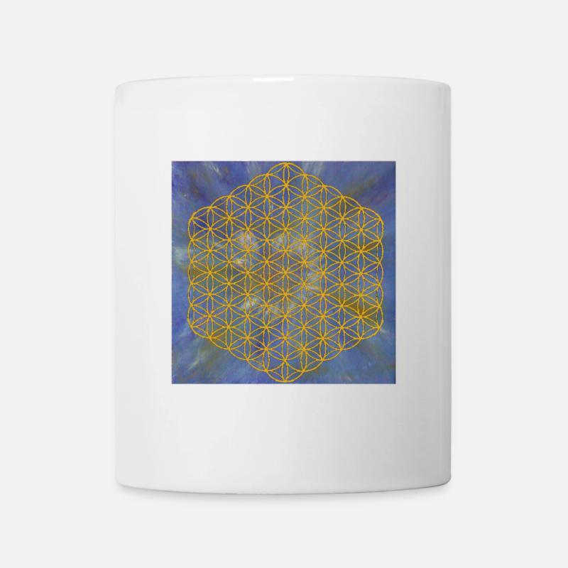 Flower of Life - 5th Dimension "Archangel Michael" - Mug - white
