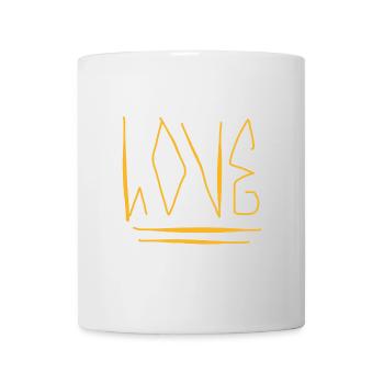 Hoodie with inscription Love - Mug - white - Front