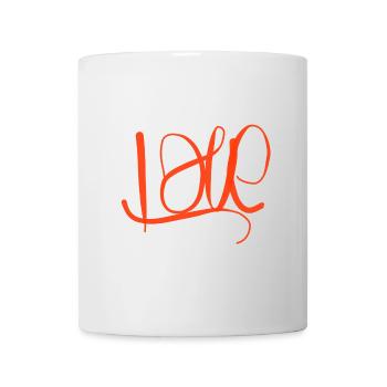 Chef's apron with inscription Love - Mug - white - Front
