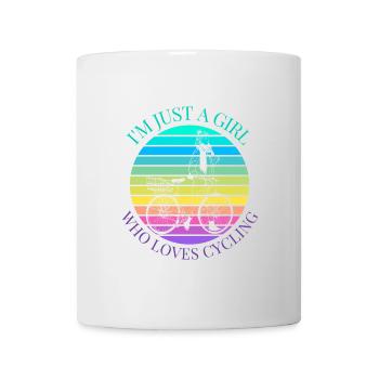 Ein gewöhnliches Mädchen, das gerne Fahrrad fährt - Tasse - Weiß - Vorne