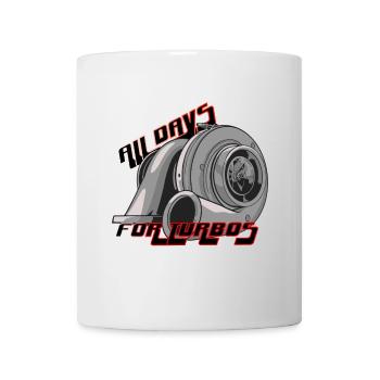 Turbolader All Day – Turbo Boost Tuning - Tasse - Weiß - Vorne