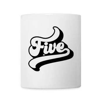 Cinq enfants 5e anniversaire garçons filles 5 ans - Mug blanc - blanc - Devant