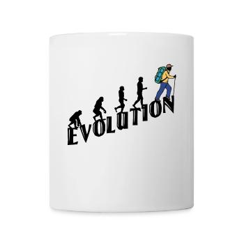 Wandern Evolution Wanderer Wanderung Klettern - Tasse - Weiß - Vorne