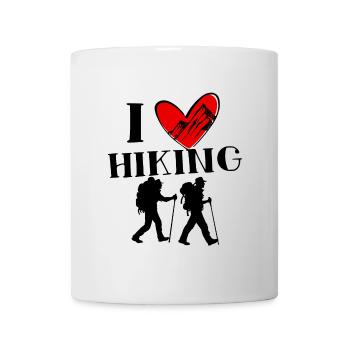 Ich Liebe Wandern Statement Wanderer Herz Klettern - Tasse - Weiß - Vorne