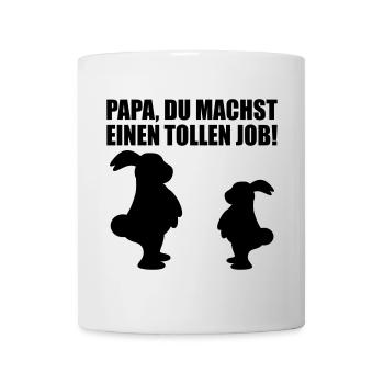 VATERTAGSGESCHENKE - BESTER PAPA - VATER KIND - Tasse - Weiß - Vorne