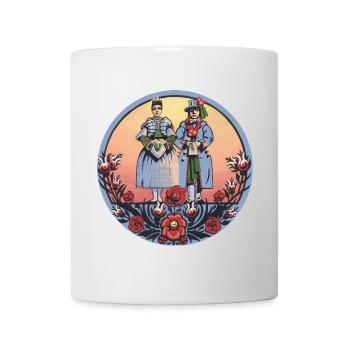 Sorbian folklore – couple in traditional costume - Mug - white - Front