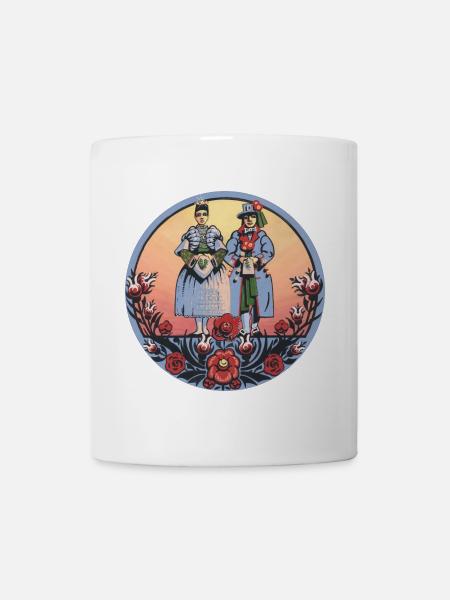 Sorbische Folklore – Paar in Tracht - Tasse - Weiß