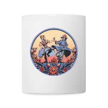 Sorbische Folklore – Tanzszene - Tasse - Weiß - Vorne