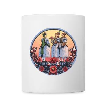 Sorbian Folklore – Bread and Traditional Costume - Mug - white - Front