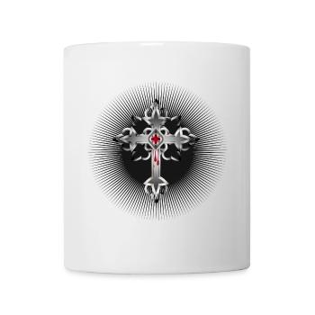 radiant Gothic cross made of Gothic elements - Mug - white - Front