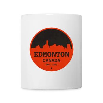 Cercle rétro Edmonton Skyline - Mug blanc - blanc - Devant