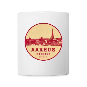 Aarhus Vintage City Logo Circle - Mug - white - Front
