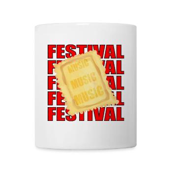 Music Festivals Ravioli PASTA NOODLE CAMPING FOOD - Mug - white - Front