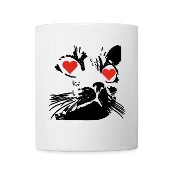 A black cat's love - Mug - white - Front