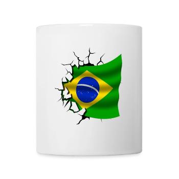 Flag of Brazil - Brazil - Flag Broken Design - Mug - white - Front